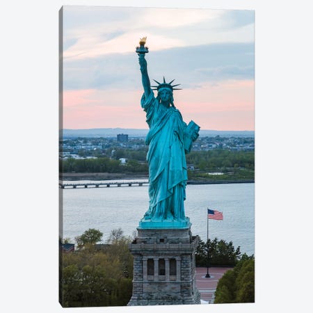 Statue Of Liberty At Sunset, New York Canvas Print #TEO425} by Matteo Colombo Canvas Print