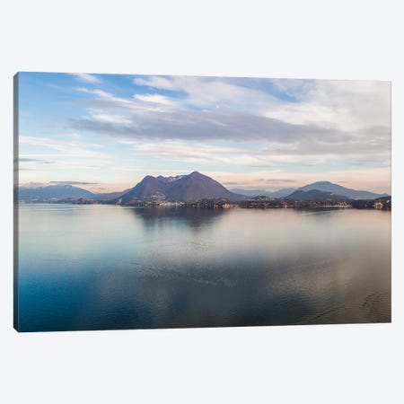 Sunset Over Lake Maggiore, Italy Canvas Print #TEO428} by Matteo Colombo Canvas Wall Art
