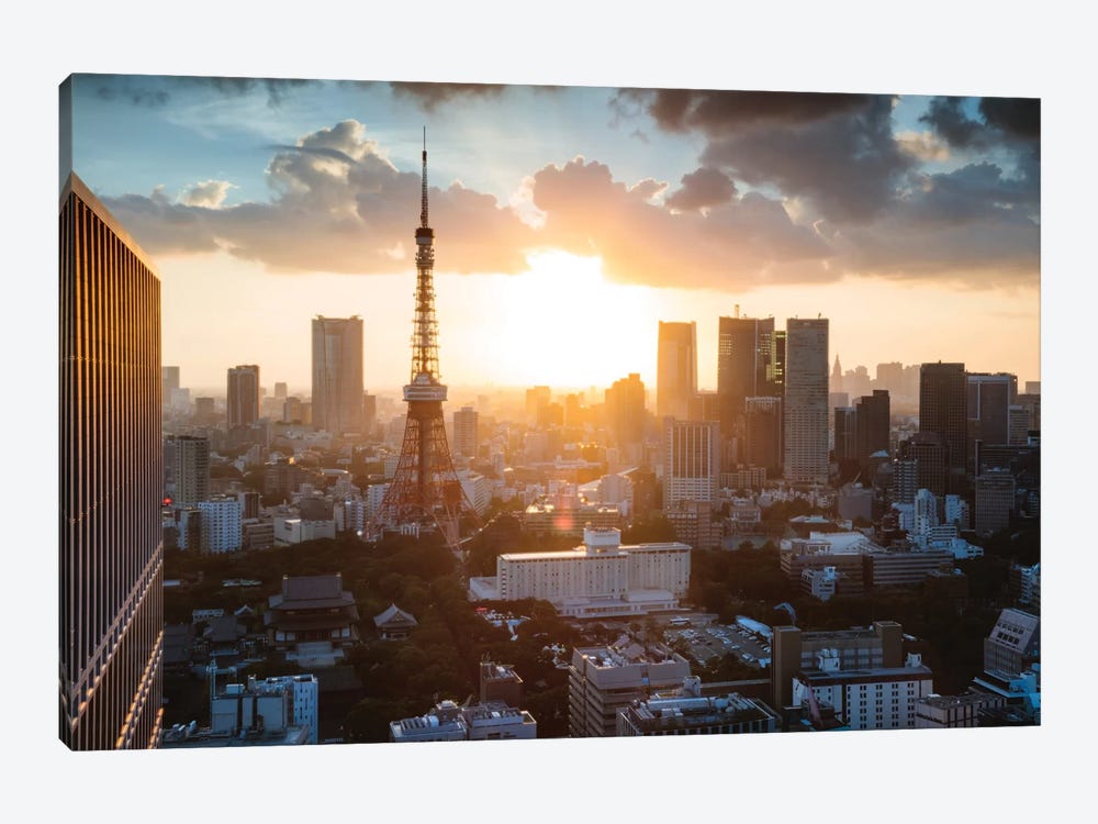 Sunset Over Tokyo, Japan by Matteo Colombo 1-piece Canvas Artwork