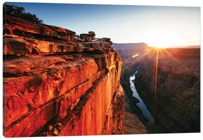 First Light, Toroweap Point, North Rim, Grand Canyon National Park, Arizona, USA Canvas Art Print - Cliff Art