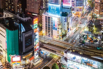 Tokyo City At Dusk, Tokyo, Japan I by Matteo Colombo metal wall art