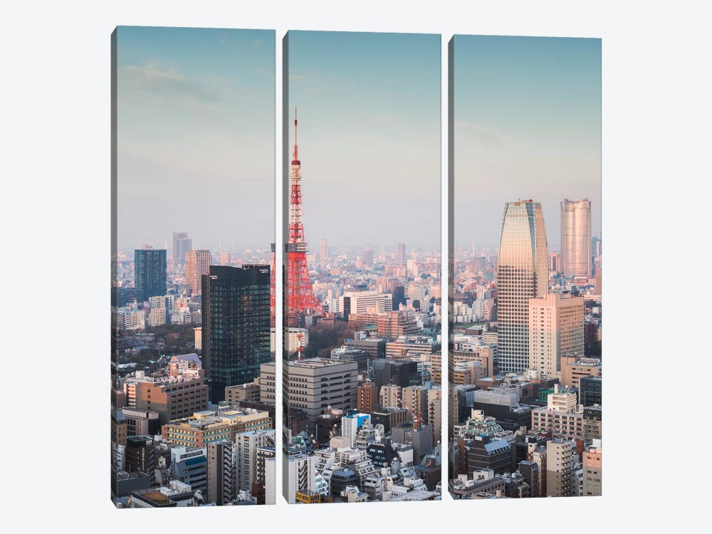 Tokyo City At Sunrise by Matteo Colombo 3-piece Canvas Artwork