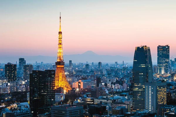 Tokyo: Tokyo Tower And Mt. Fuji, Japan I by Matteo Colombo