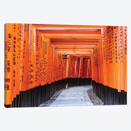 Torii Gates, Fushimi Inari Shrine, Kyoto, Japan I Canvas Print #TEO445} by Matteo Colombo Art Print