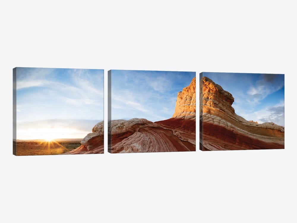 Ice Cream Knoll (Lollipop), White Pocket, Vermilion Cliffs National Monument, Arizona, USA by Matteo Colombo 3-piece Canvas Artwork