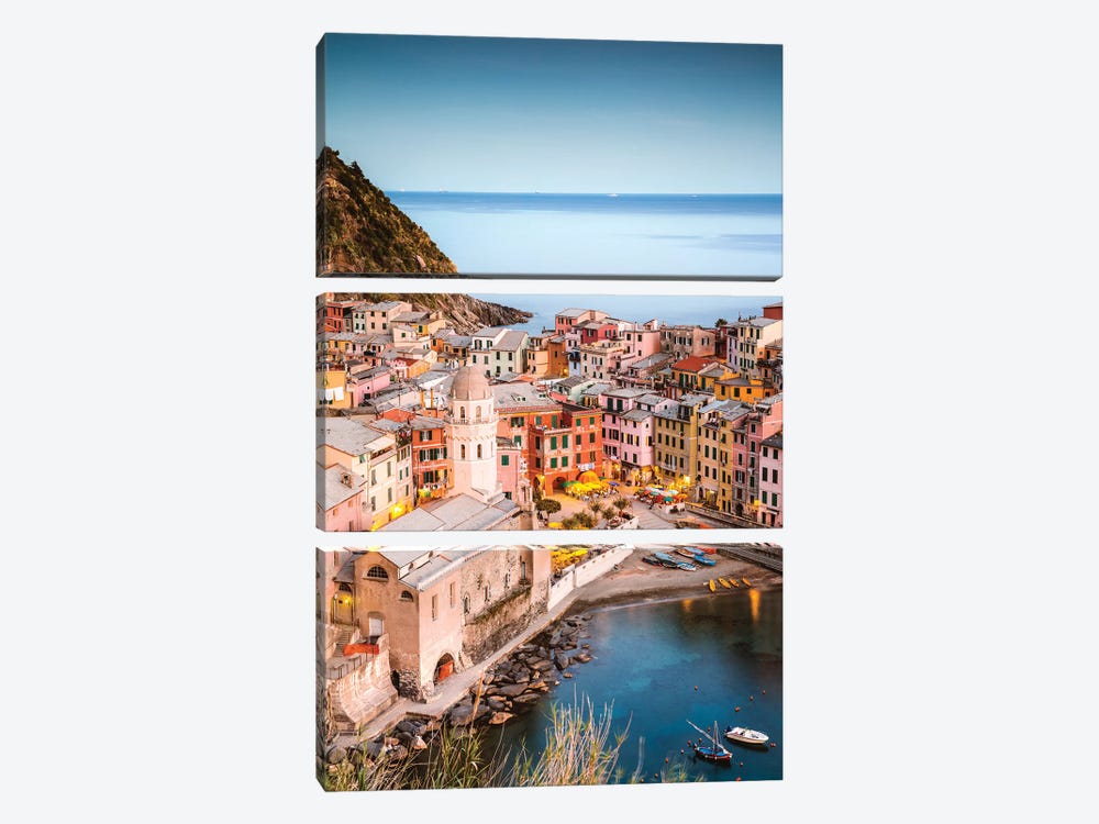 Vernazza, Cinque Terre, Italy II by Matteo Colombo 3-piece Canvas Wall Art