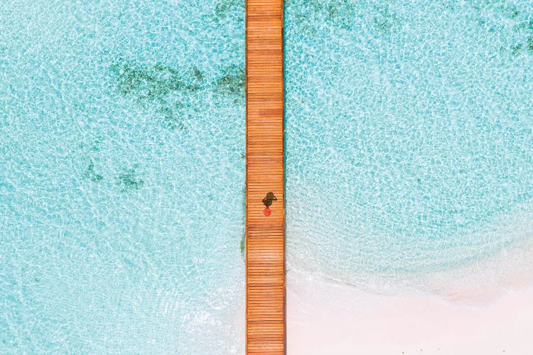 Woman On Jetty, Maldives