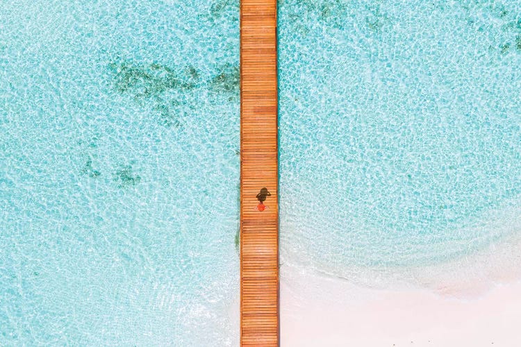 Woman On Jetty, Maldives by Matteo Colombo wall art