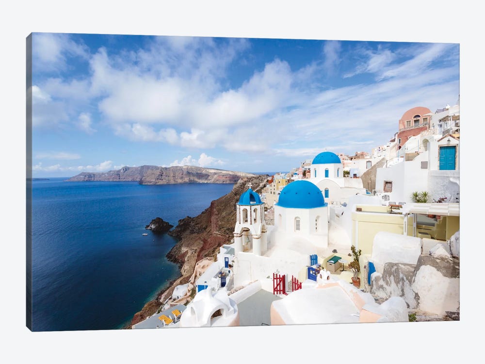 Iconic Blue Domed Churches, Oia, Santorini, Cyclades, Greece by Matteo Colombo 1-piece Art Print