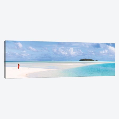 Aitutaki Panoramic, Cook Islands Canvas Print #TEO461} by Matteo Colombo Canvas Wall Art