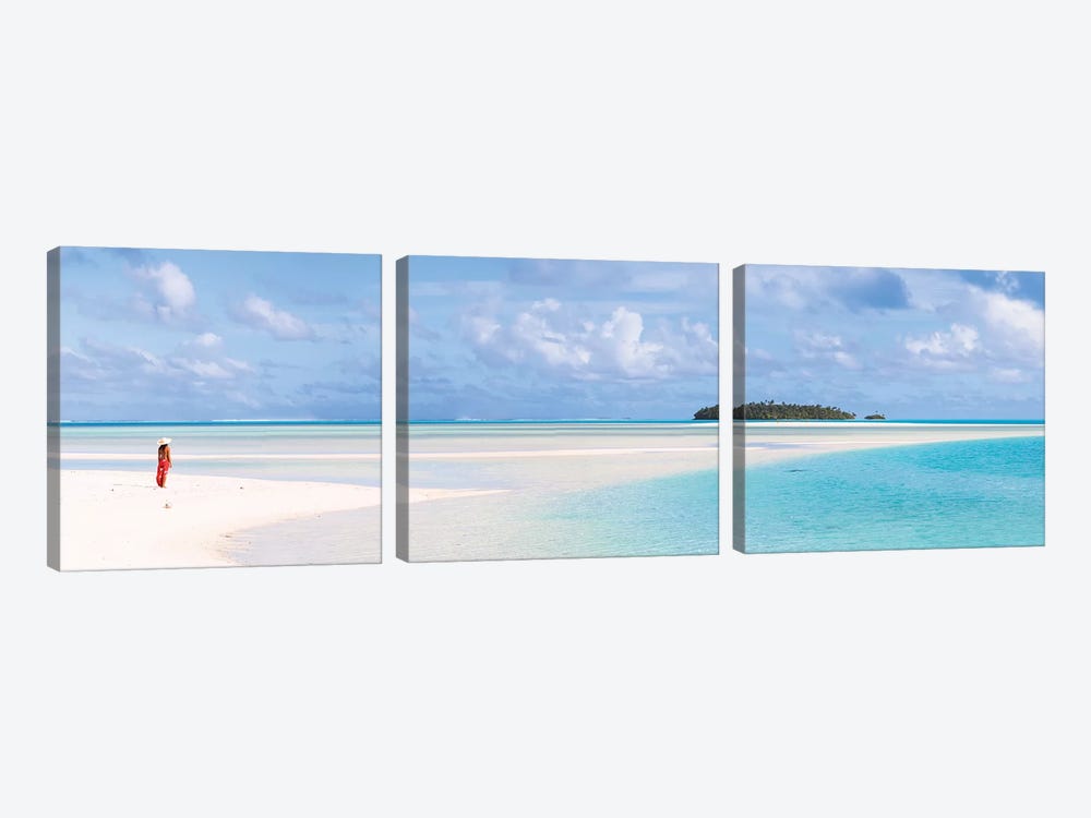 Aitutaki Panoramic, Cook Islands by Matteo Colombo 3-piece Canvas Artwork