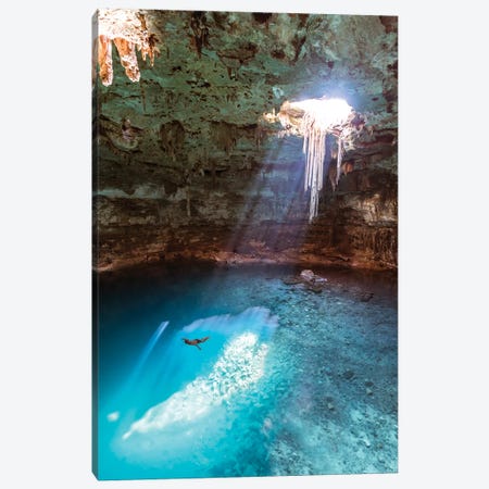Blue Cenote, Mexico Canvas Print #TEO468} by Matteo Colombo Canvas Artwork