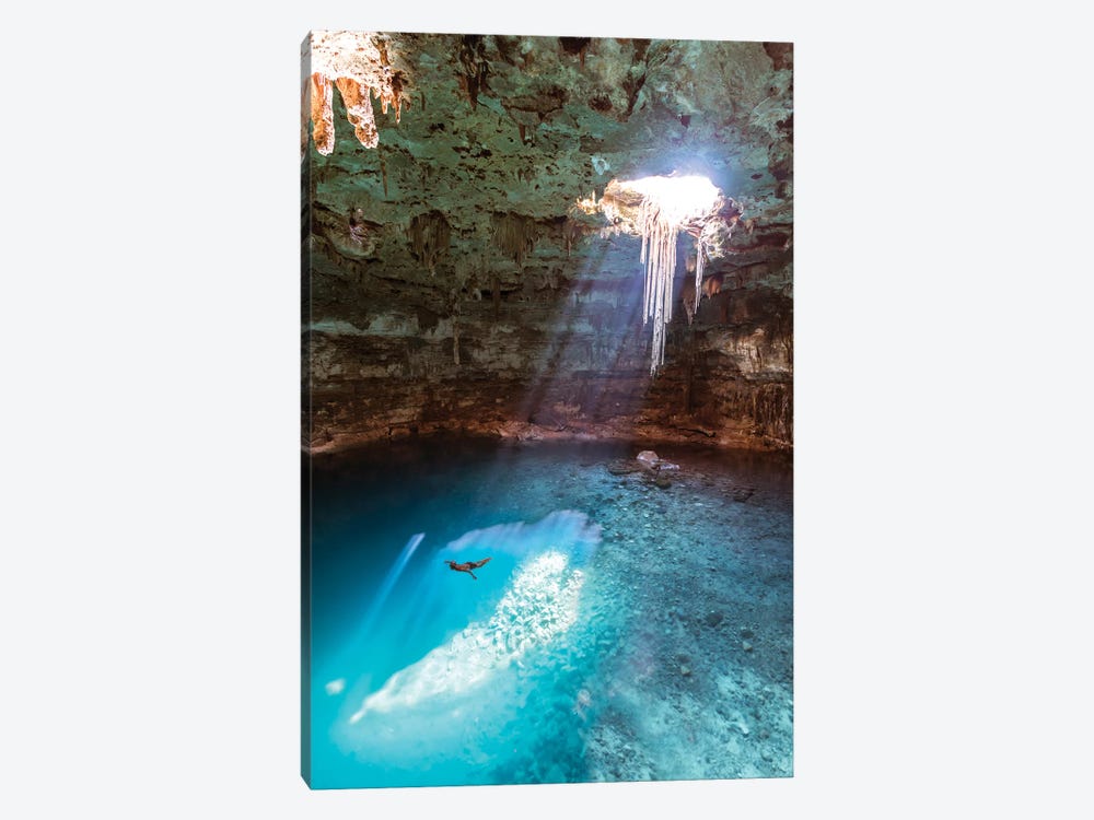 Blue Cenote, Mexico 1-piece Canvas Print