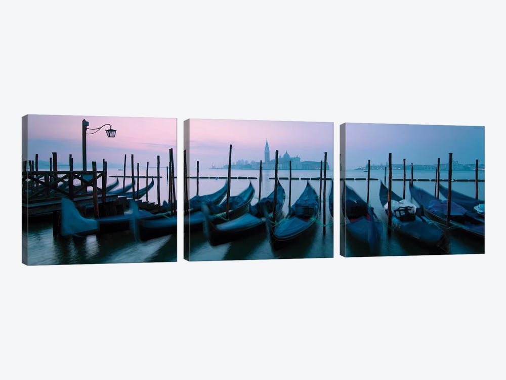 Blue Hour In Venice I by Matteo Colombo 3-piece Canvas Art