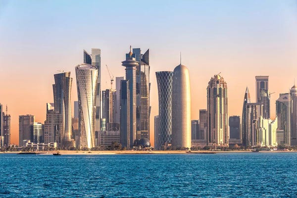 City Sunrises & Sunsets: Doha Skyline, Qatar I by Matteo Colombo