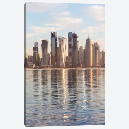 Doha Skyline, Qatar II Canvas Print #TEO479} by Matteo Colombo Canvas Print