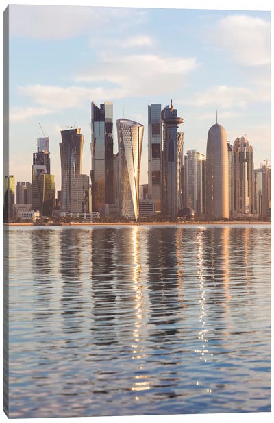 Doha Skyline, Qatar II Canvas Art Print - Qatar