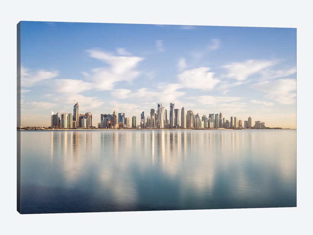 Doha Skyline, Qatar III 1-piece Canvas Art Print