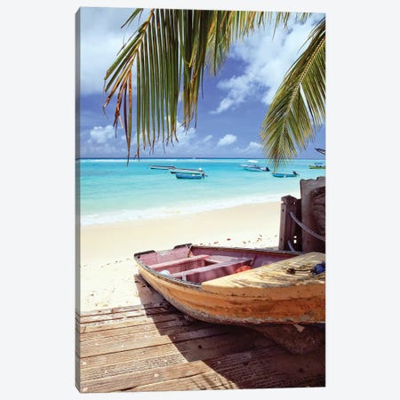 Fishing Boat In The Caribbean Canvas Print #TEO481} by Matteo Colombo Canvas Artwork