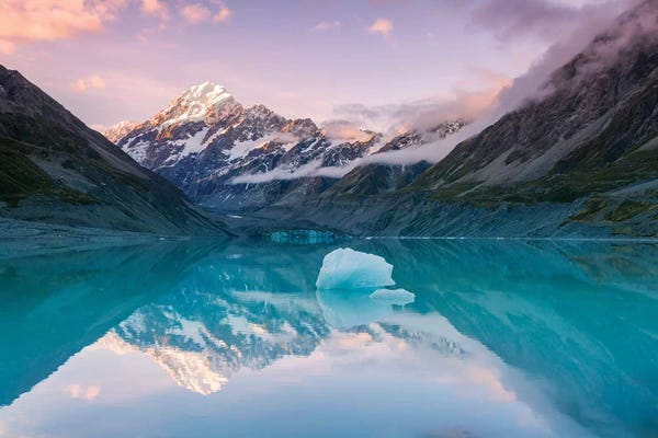 Lake Sunrises & Sunsets: Mt. Cook Sunset, New Zealand by Matteo Colombo