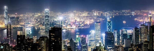 China: Night In Hong Kong III by Matteo Colombo