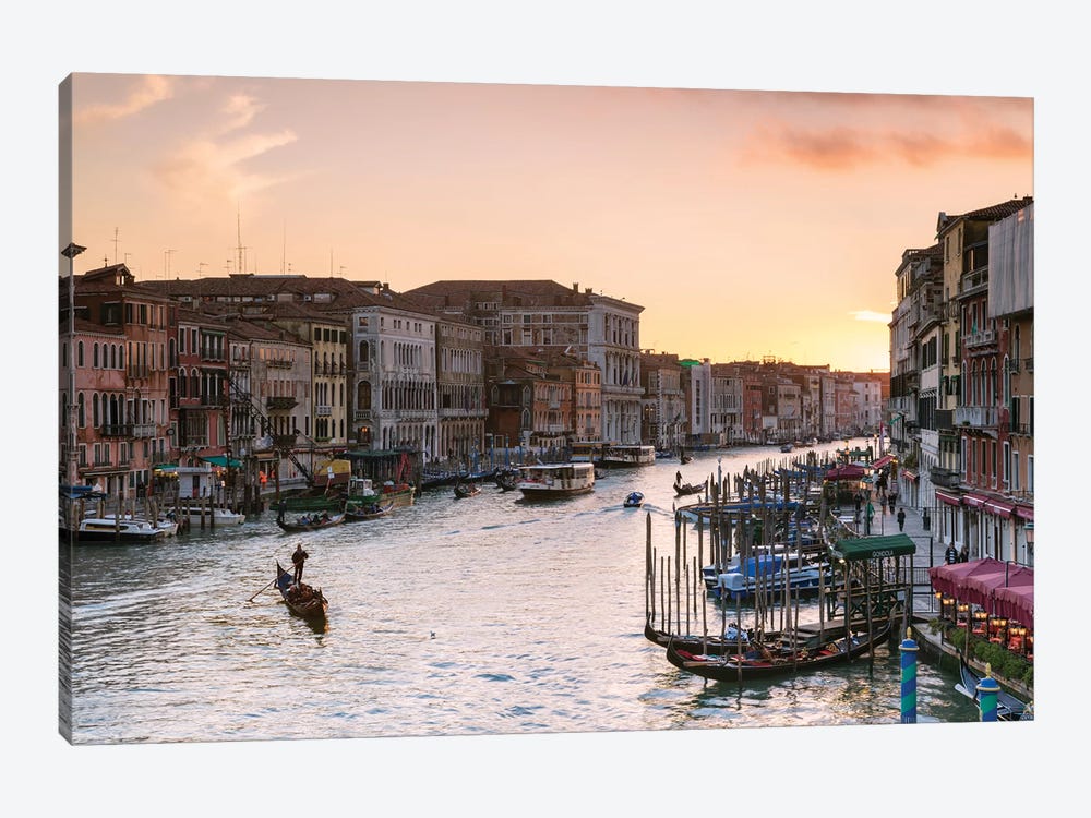 Romantic Sunset In Venice by Matteo Colombo 1-piece Canvas Art