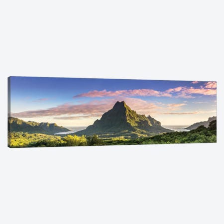 Sunrise Over Moorea, French Polynesia Canvas Print #TEO515} by Matteo Colombo Canvas Print