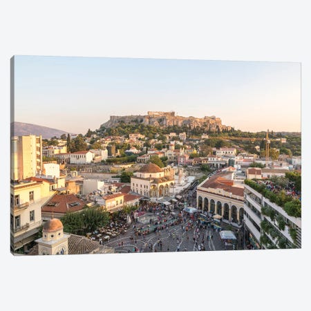 The Acropolis At Sunset, Athens, Greece Canvas Print #TEO518} by Matteo Colombo Canvas Artwork