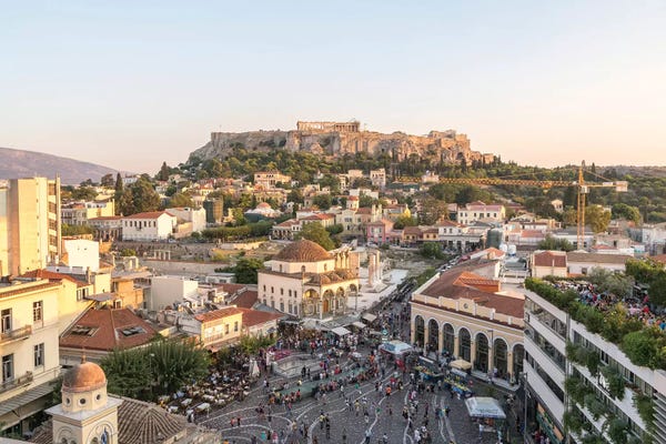 City Sunrises & Sunsets: The Acropolis At Sunset, Athens, Greece by Matteo Colombo