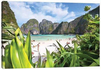 The Beach, Phi Phi island, Thailand Canvas Art Print - Thailand Art