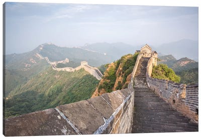 The Great Wall Of China Canvas Art Print - Mist & Fog Art