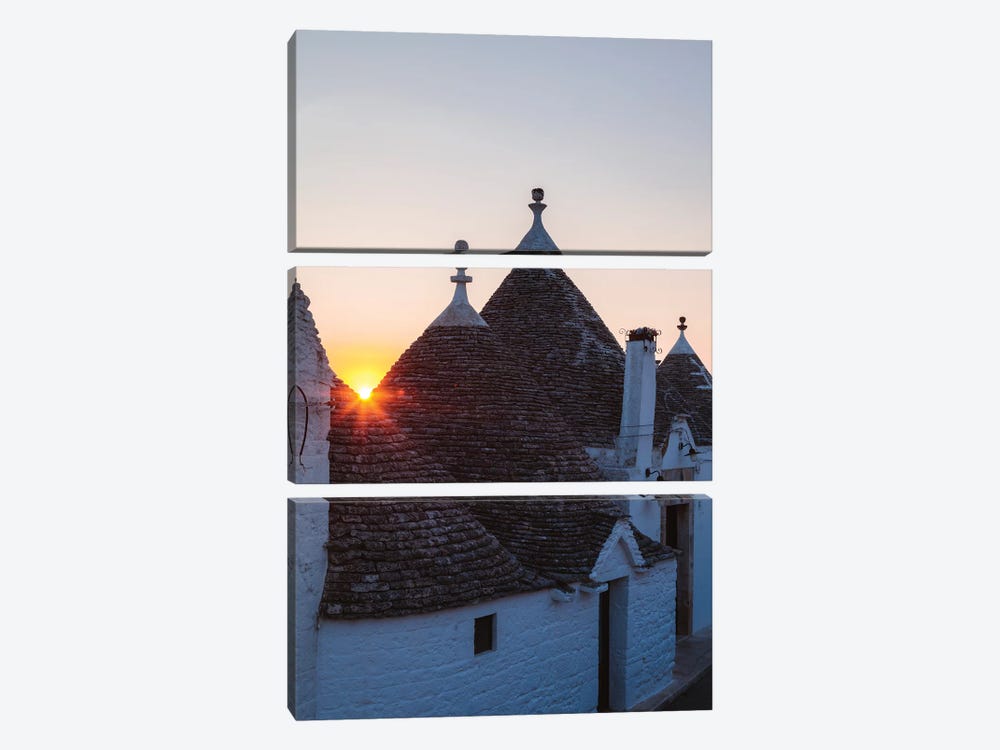 Trulli Houses, Apulia, Italy II by Matteo Colombo 3-piece Canvas Wall Art