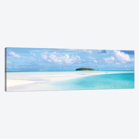 Aitutaki Lagoon Panoramic, Cook Islands Canvas Print #TEO536} by Matteo Colombo Canvas Art Print