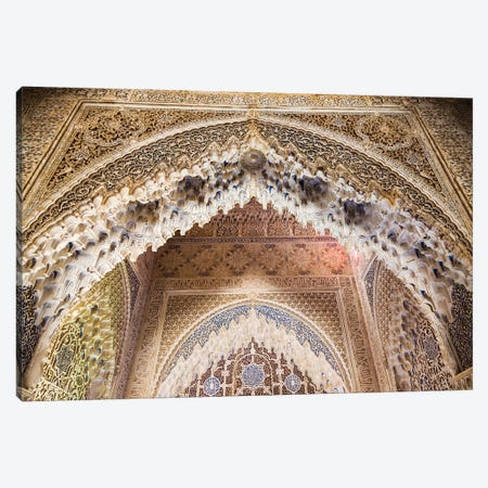 Arabesques In The Alhambra, Granada, Spain Canvas Print #TEO537} by Matteo Colombo Canvas Print