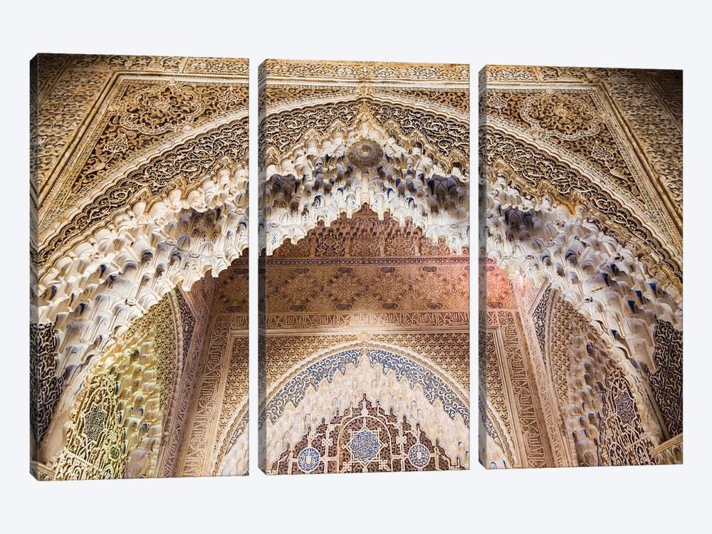 Arabesques In The Alhambra, Granada, Spain by Matteo Colombo 3-piece Canvas Artwork