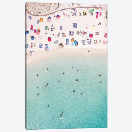 Beach Crowded In Summer, Spain Canvas Print #TEO541} by Matteo Colombo Canvas Art Print