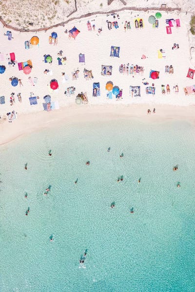 Aerial Beaches: Beach Crowded In Summer, Spain by Matteo Colombo