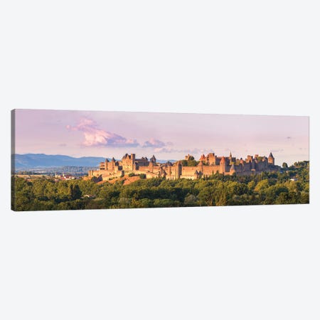Carcassonne Panoramic, France Canvas Print #TEO557} by Matteo Colombo Canvas Art Print
