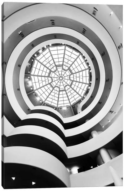 Main Gallery Skylight, Solomon R. Guggenheim Museum, New York City, New York, USA Canvas Art Print - Interiors