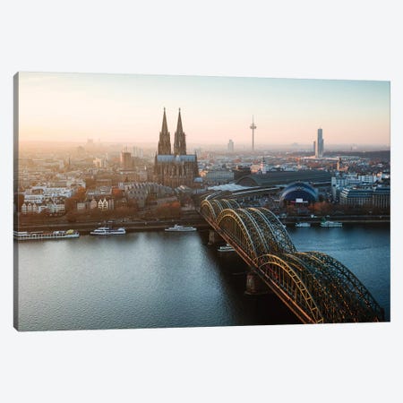 Cologne Skyline, Germany I Canvas Print #TEO563} by Matteo Colombo Art Print