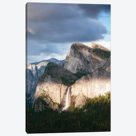 Dramatic Light On Bridalveil Fall, Yosemite Canvas Print #TEO569} by Matteo Colombo Canvas Print