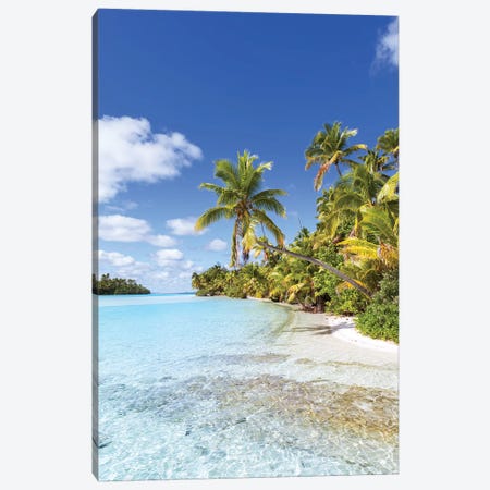 Dream Beach On One Foot Island, Cook Islands Canvas Print #TEO570} by Matteo Colombo Canvas Artwork