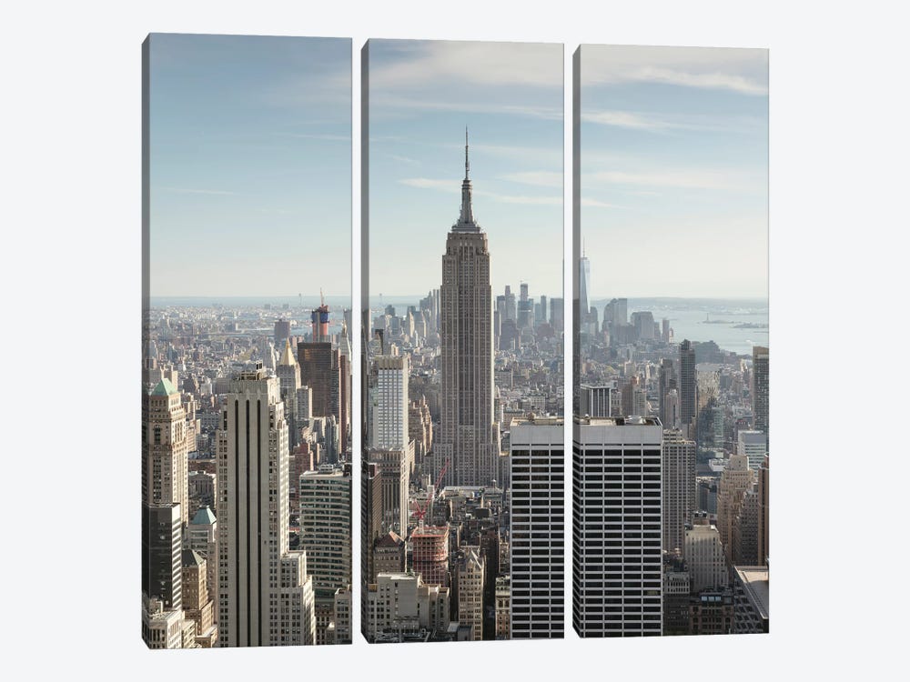 Empire State And New York City Skyline by Matteo Colombo 3-piece Canvas Artwork