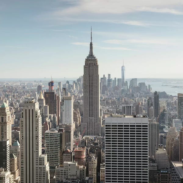 New York City Skylines: Empire State And New York City Skyline by Matteo Colombo
