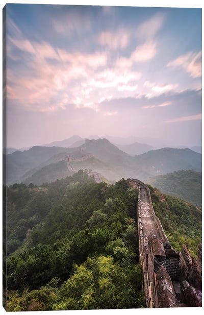 First Light Over The Great Wall Of China II Canvas Art Print - The Great Wall of China