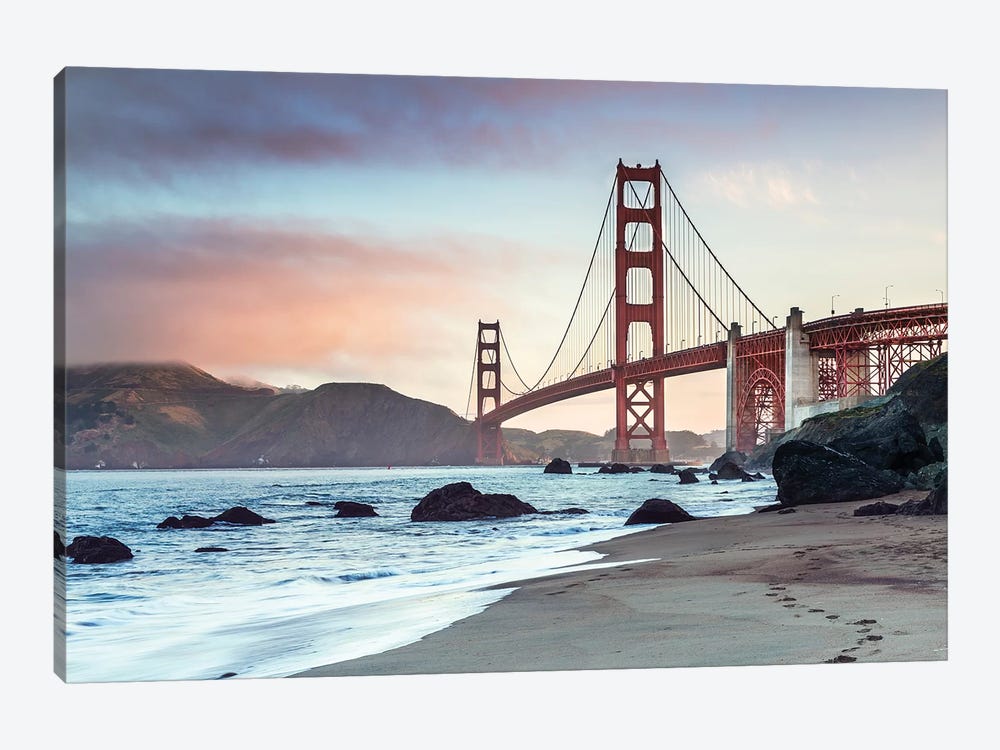 Golden Gate Bridge At Sunrise by Matteo Colombo 1-piece Canvas Art