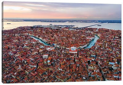 Grand Canal Aerial, Venice I Canvas Art Print - Aerial Photography