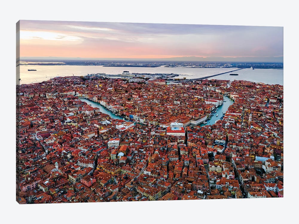 Grand Canal Aerial, Venice I by Matteo Colombo 1-piece Canvas Wall Art