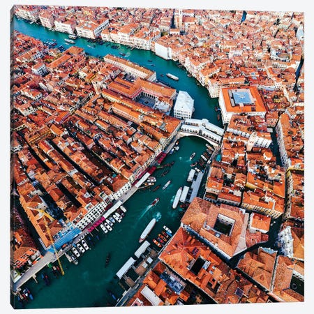 Grand Canal Aerial, Venice II Canvas Print #TEO580} by Matteo Colombo Canvas Print
