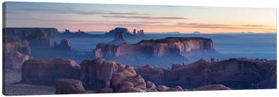 Hunt's Mesa Panoramic, Monument Valley I Canvas Art Print - Valley Art